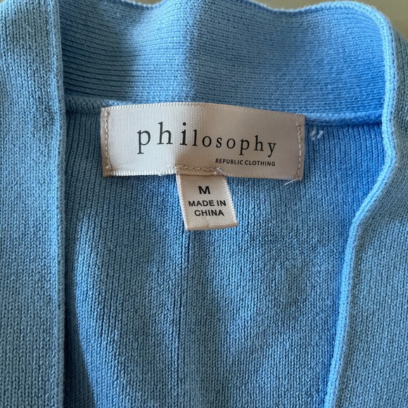 Philosophy Women's Light Blue Cardigan Vest Size M - Picture 4 of 10